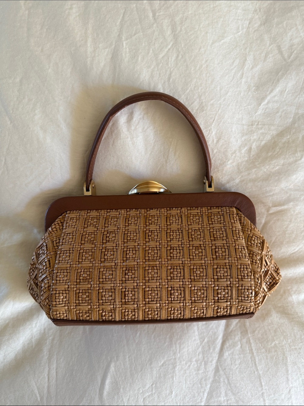 Cult Gaia Zuma Crossbody Bag Toasted Natural Raffia